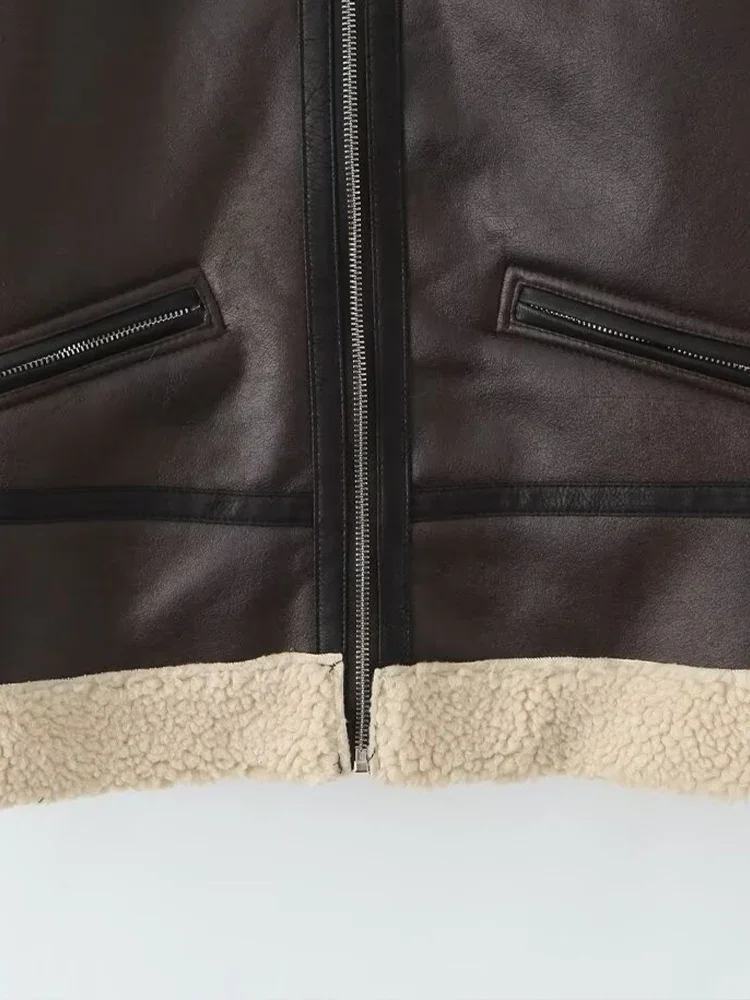 Women's clothing fashionable plush thick warm loose faux fur coat European and American style 2025 winter new