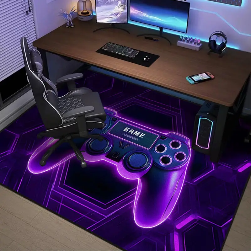 VIKAMA Study, E-sports Room, Carpet, Soundproof E-sports Chair, Floor Mat, Living Room, Bedroom, Office Carpet, Home Decoration