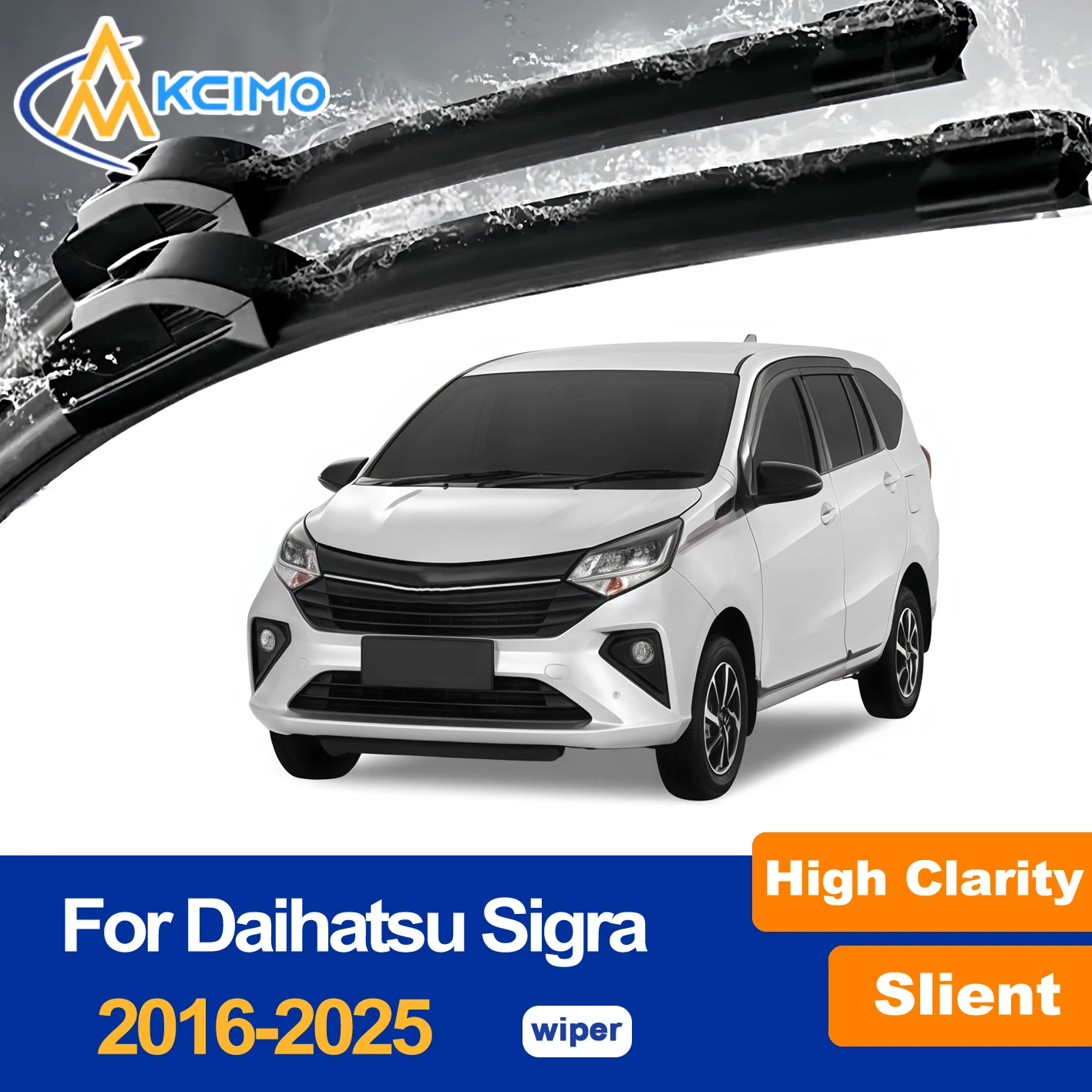 

2PCS Windshield Wiper Blades Set For Daihatsu Sigra B400 2016-2025 Toyota Calya - Front Pair All Weather Rubber​ Wipers