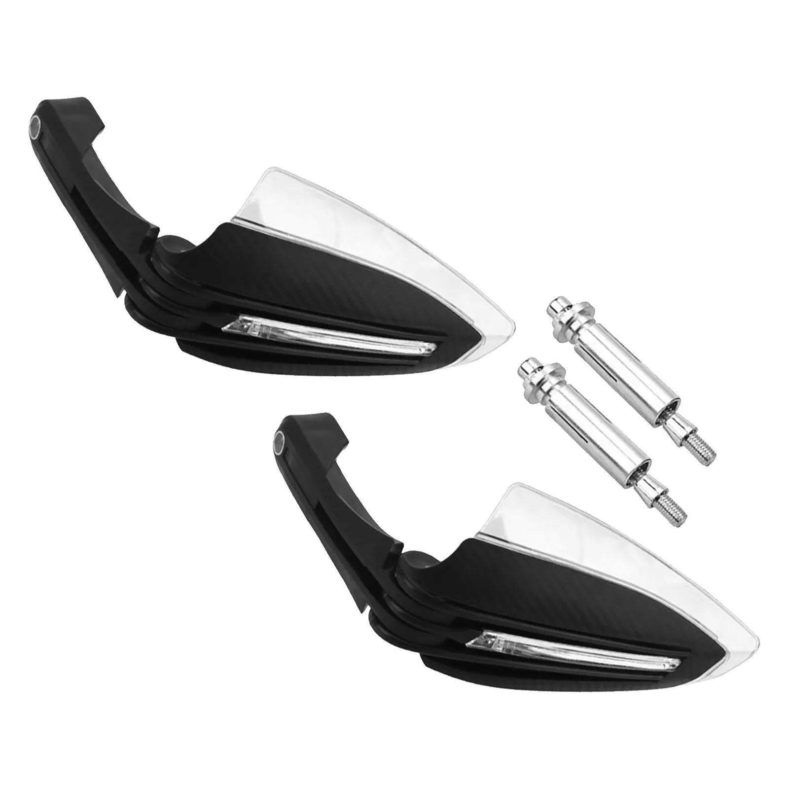 

1Set LED Lamp Hand Guards Motorcycle Handlebar Protector Wind Sand Protection Removable Wind Cover Heavy Duty Material Stylish