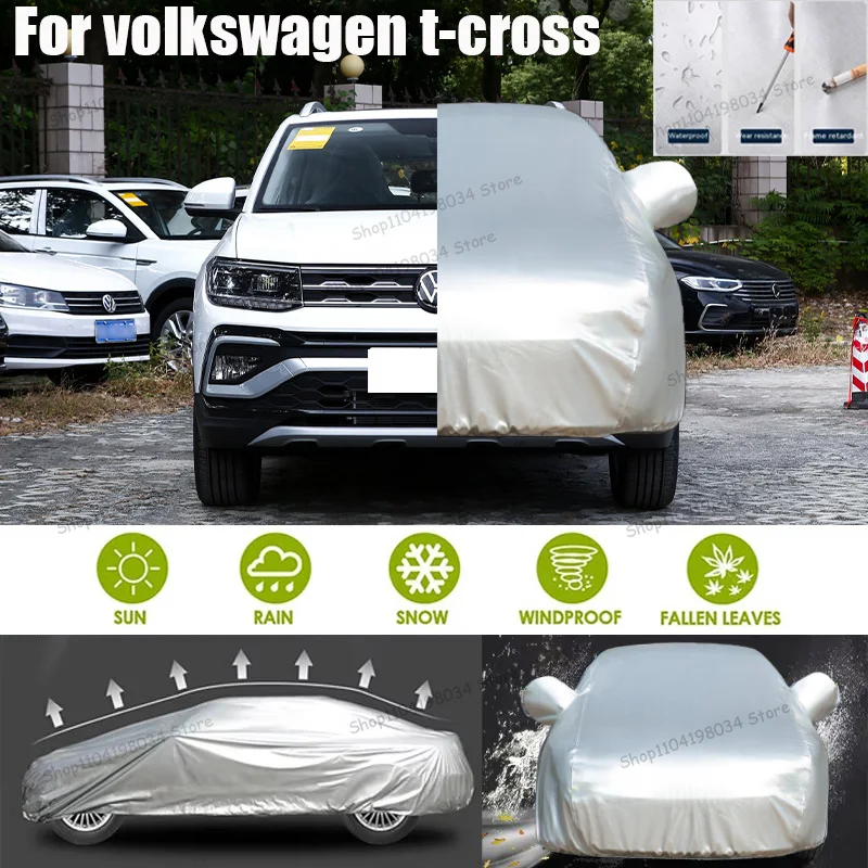 

For volkswagen t-cross Auto Anti snow Anti dust Sunscreen Anti-uv Anti peeling paint And Anti Rainwater 210t car cover Car cover