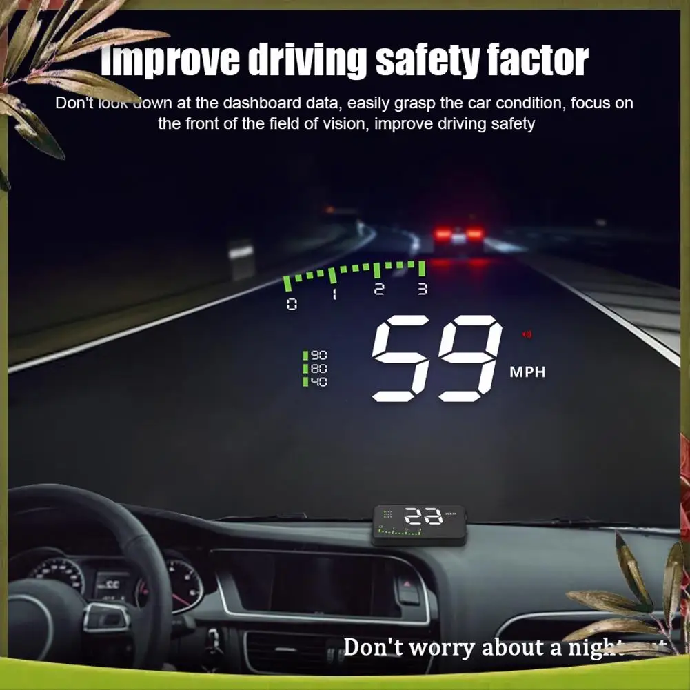 

A83R-A900 Автомобильный HUD OBD измеритель оборотов Проекционный дисплей Автомобильные аксессуары Многодисплей Автомобильный цифровой двигатель скорости Об/мин Температура воды