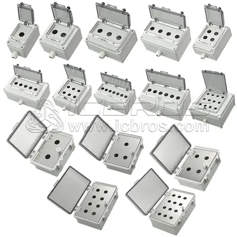 Outdoor Waterproof Button Control Switch Box Waterproof Emergency Stop Start Indication Lamp Self Recovery Switch Junction Box