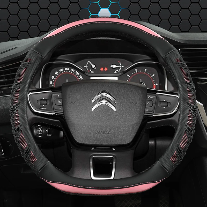 D Type Steering Wheel Cover For Citroen C3 II III 2009 - 2019 2020 C3 AIRCROSS 2017 2018 2019 2020 2021 Berlingo 3 C4 Picasso 2 view 5