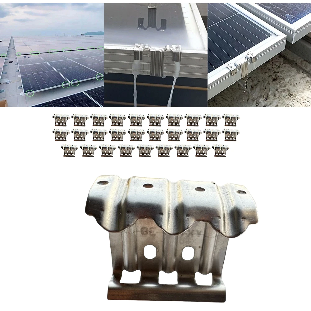 Multi-hole Drainage Clip 30mm Photovoltaic Water Guide Clip Enhanced Drainage Speed Drainage System Optimization