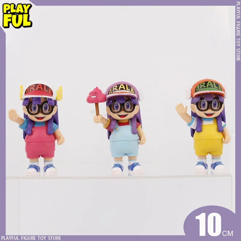 A Set Of Six Different Styles Dr Slump Arale Action Figure Norimaki Arare Lifting Toilet Ornament Figurines Toy Model Kid Gift