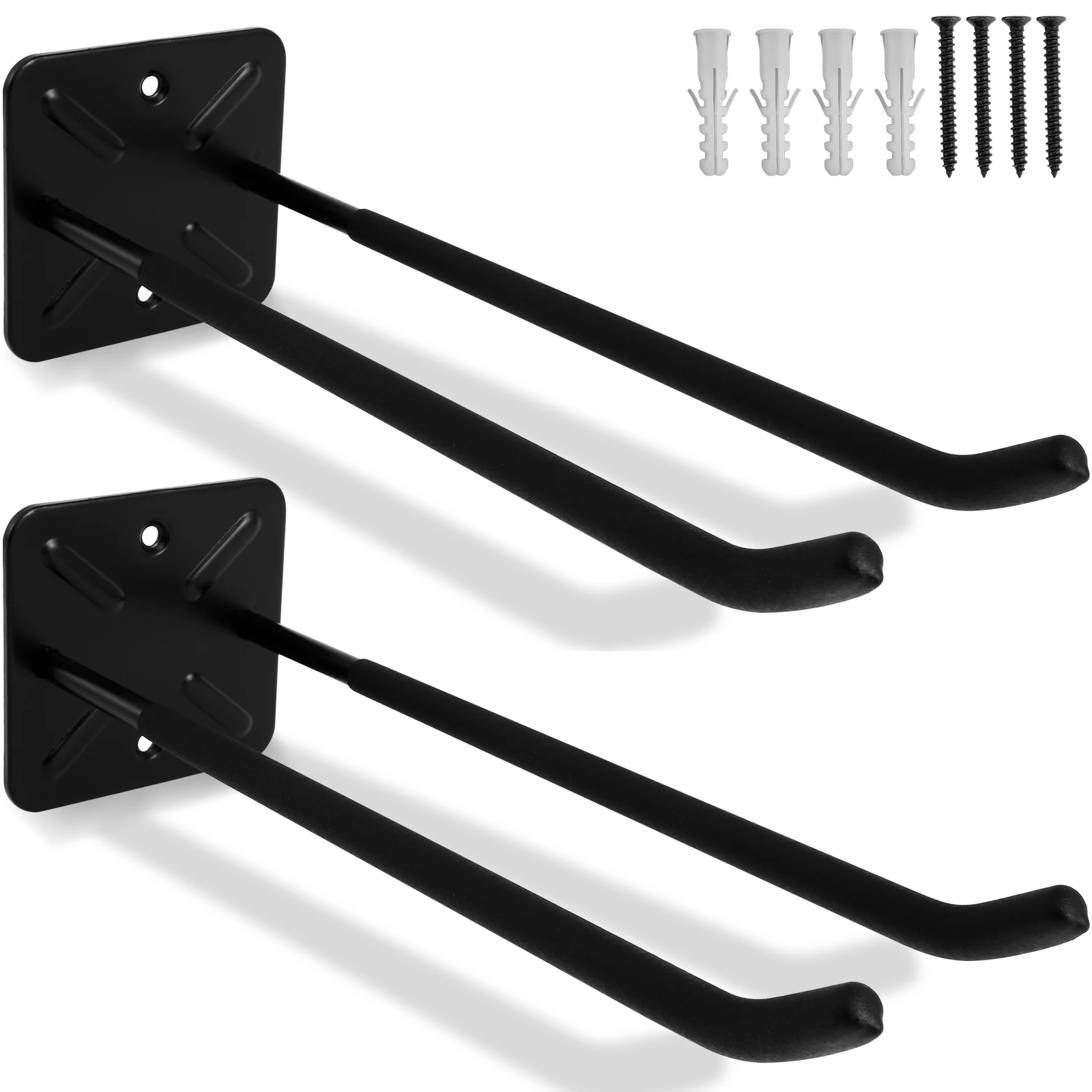 2PCS Heavy Duty Garage Hooks Tool Organizer Wall Mount Utility Storage Hangers for Car Tires Ladders Chairs Garden Power Tools