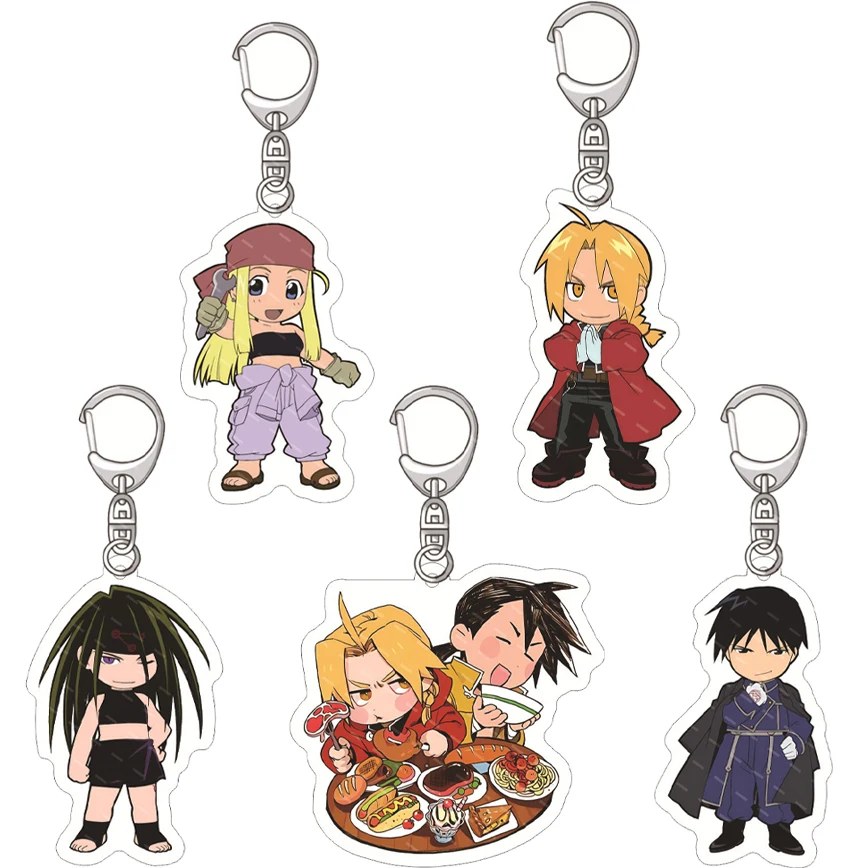 55MM Anime Fullmetal Alchemist ‌   Figur Edward Elric Winry Rockbell Travis Willingham Envy Acryl-Schlüsselanhänger Kawaii ‌   Geschenke