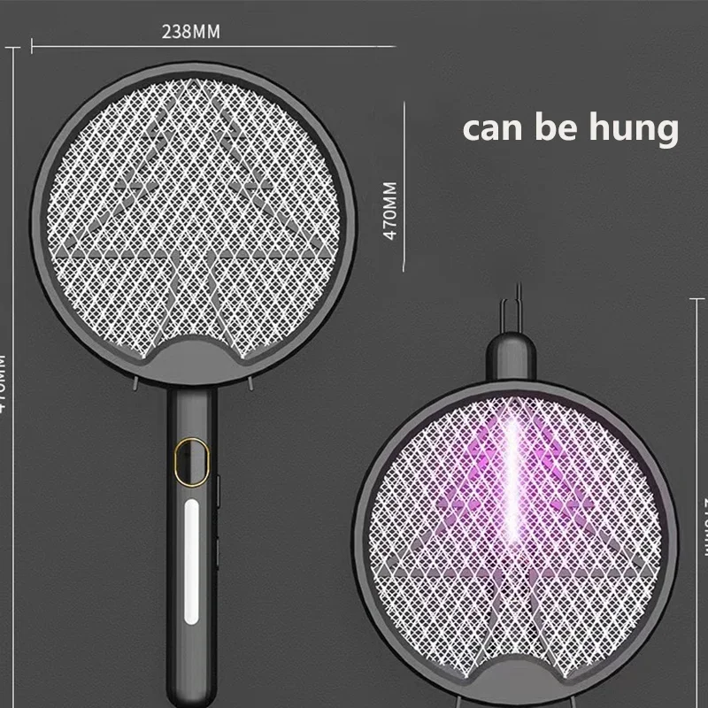 Electric ElectricInsect Racket Swatter Zapper USB Rechargeable Summer Mosquito Swatter Kill Fly Bug Zapper Killer