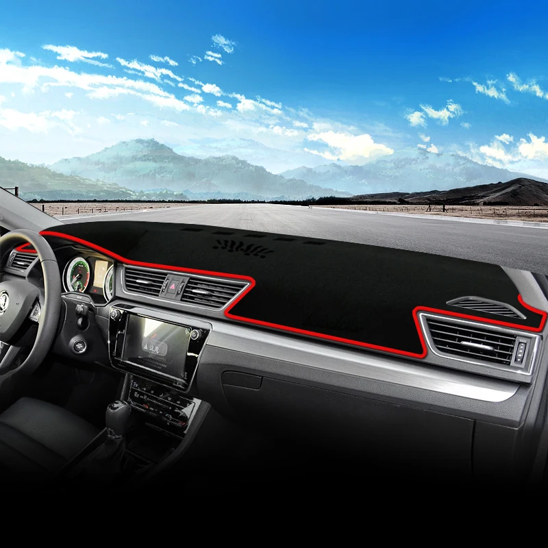 Car Dashboard Cover Avoid Light Pad Anti-UV Carpets Non-Slip Mat For Skoda Superb 3 B8 2016 2017 2018 2019 2020 2021 2022 2023