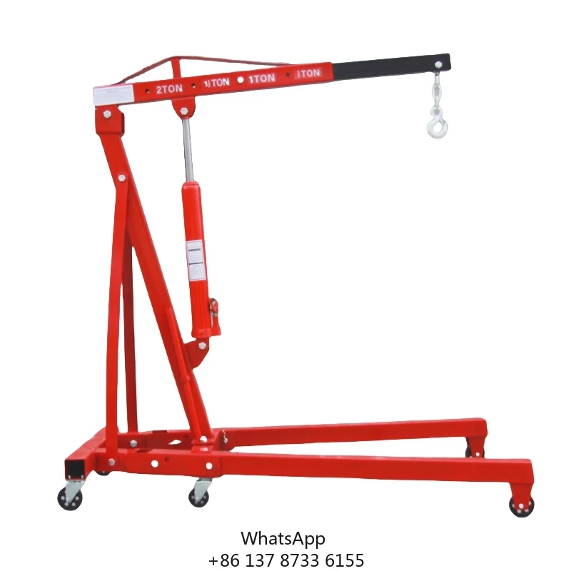 

Foldable 2ton 3ton Mobile Workshop Lift Mechanic Cylinder Jack Lifting Hydraulic Engine Crane For Engine Lifting Loading
