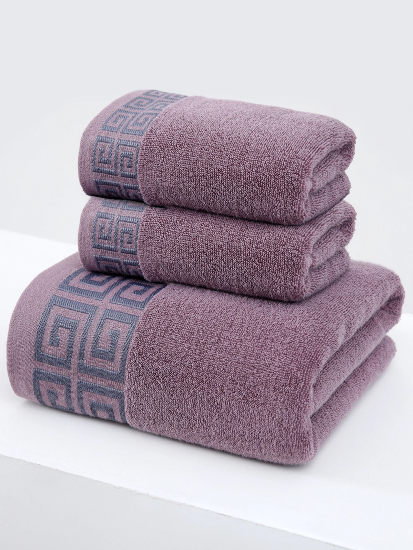 3Pcs [2 Towels+1 Bath Towels] Wanzige Combination Set, Delicate Terry, Water Absorbent, Quick-drying, Can Be Used for Bathroom, Hotel, Bedroom, Etc