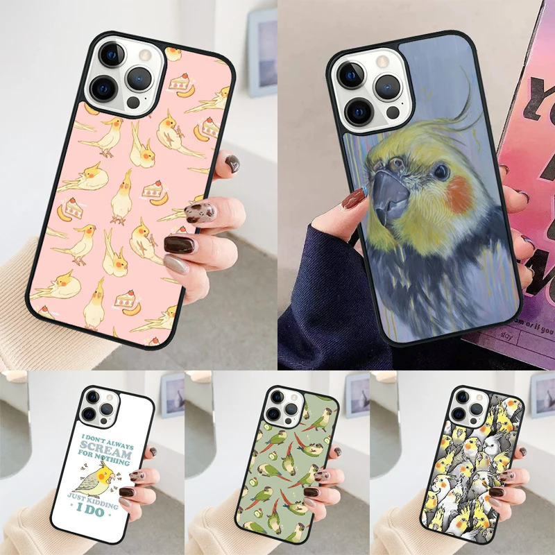 Chubby Cockatiels Parrotlets phone case Cover For iPhone 14 15 16 Pro Max SE 2020 For apple 11 12 13 Pro Max Mini 7 8 Plus