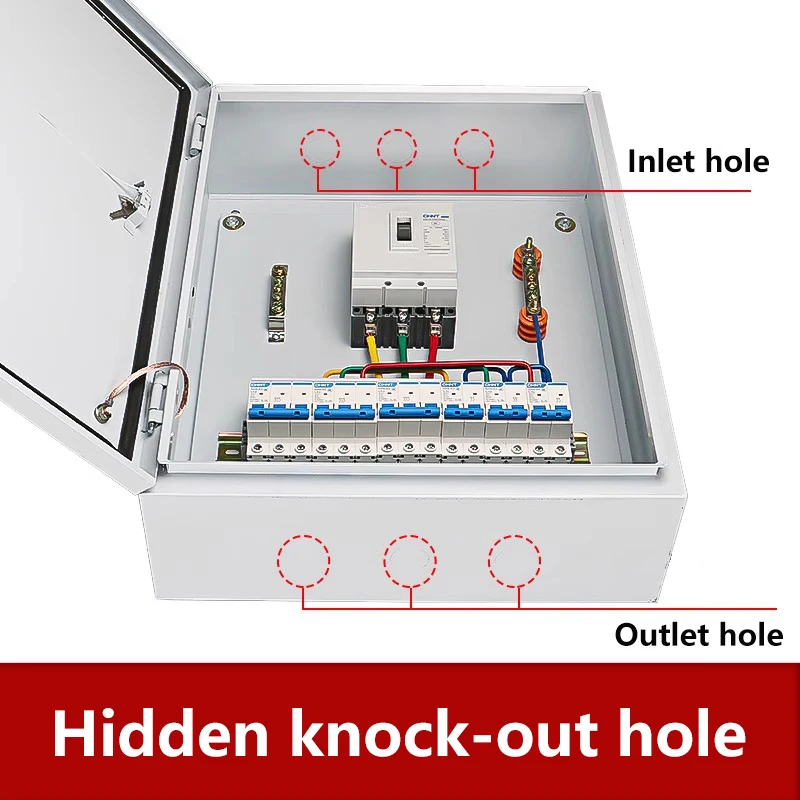 Полный распределительный шкаф 220 В, однофазный, 220 В, бытовой внутренний распределительный блок, настраиваемые готовые корпуса