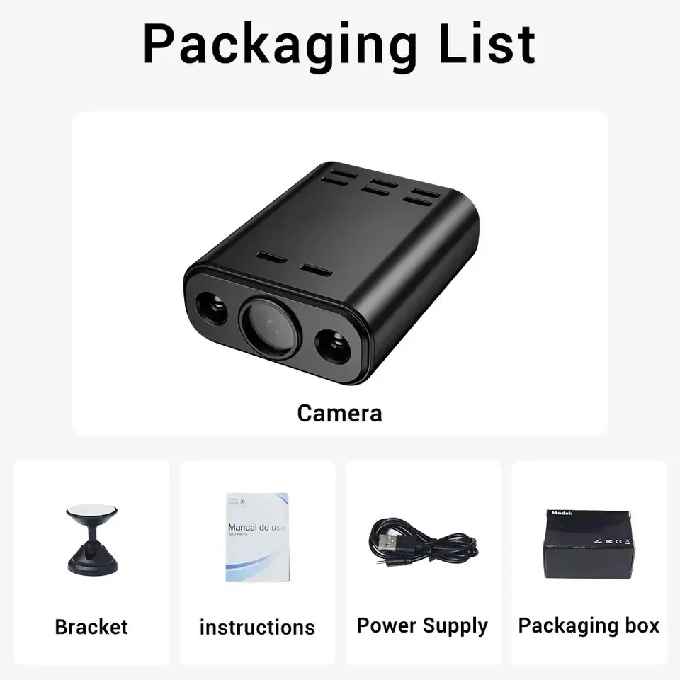 Senza scheda di memoria) Mini telecamera spia wireless HD WiFi con visione notturna e rilevatore di movimento, telecamera di videosorveglianza per la | Leroy Merlin