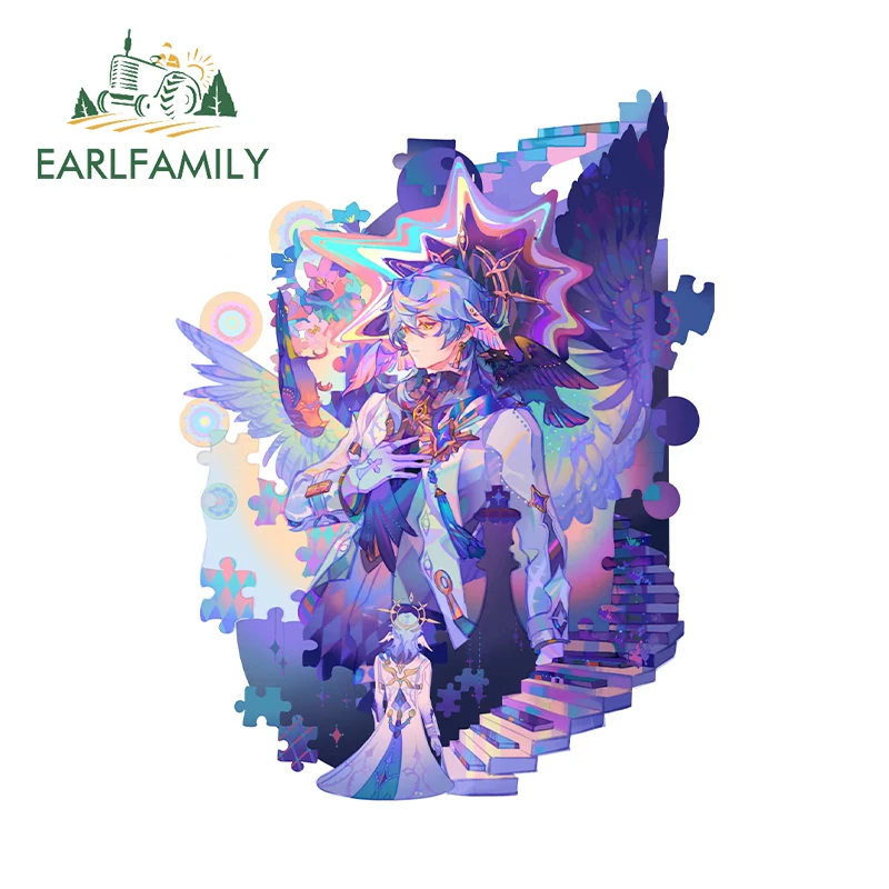 EARLFAMILY Dreamy Honkai Star Rail Sunday Car Stickers Dazzling Colors Graffiti Decals Nice Waterproof Racing Accessories