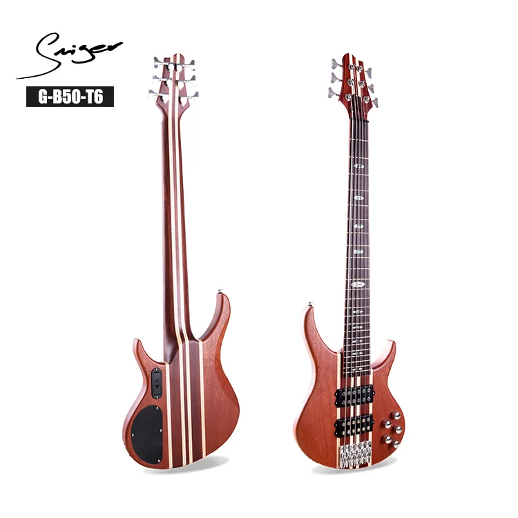 High Quality Mahogany Neck Through Body 4 Strings Electric Bass Guitar