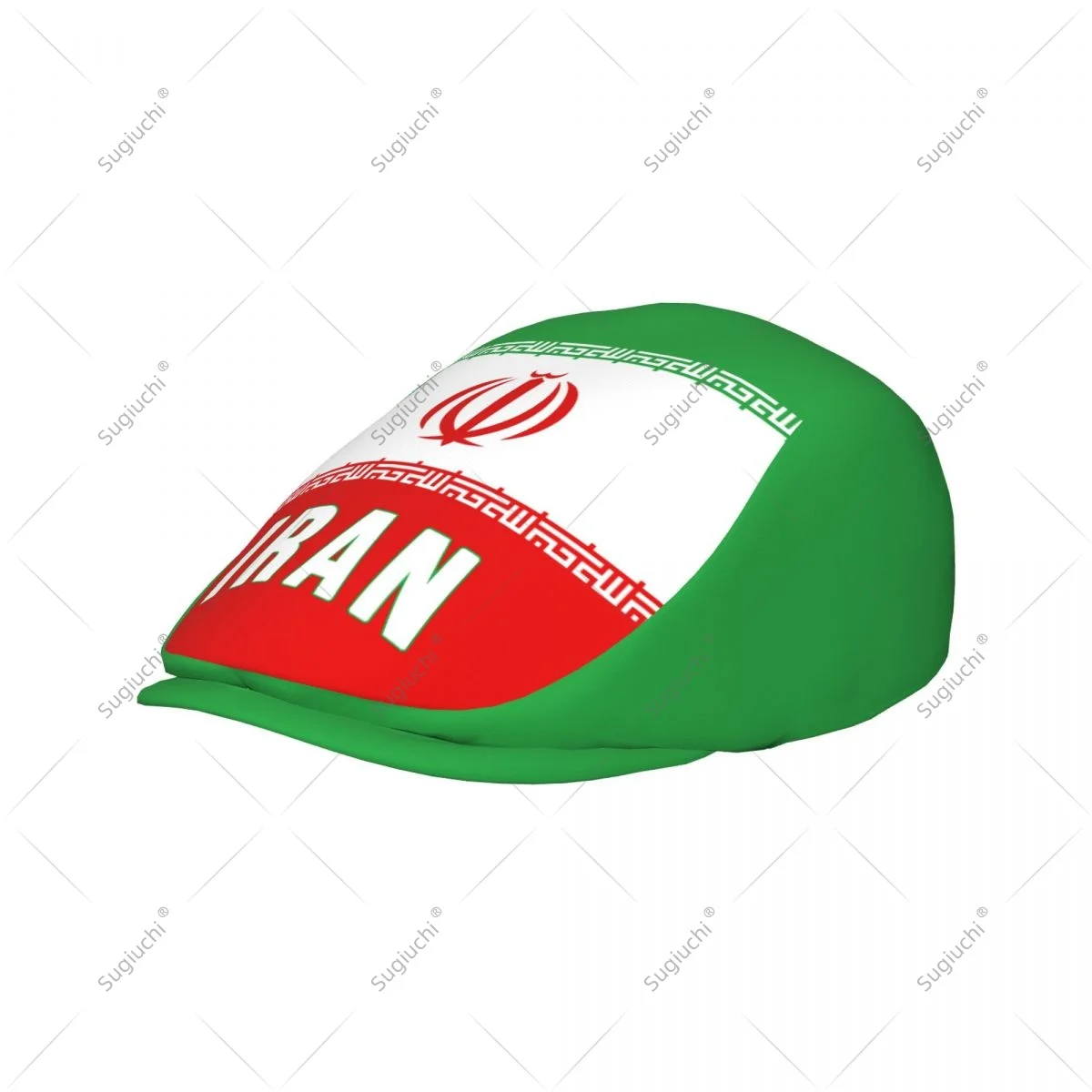 Forward cap Iran Flag Men Women Flat Newsboy Driving Hat Cap Short Brim for Driving Daily visors hat