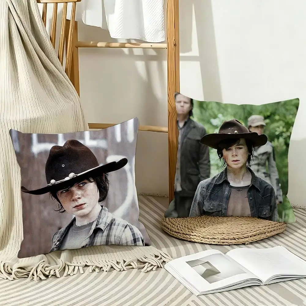 Carl G-Grimes The Walking Dead Pillow Case Pattern Printed Pillowcase For Living Room Sofa Cushion Cover