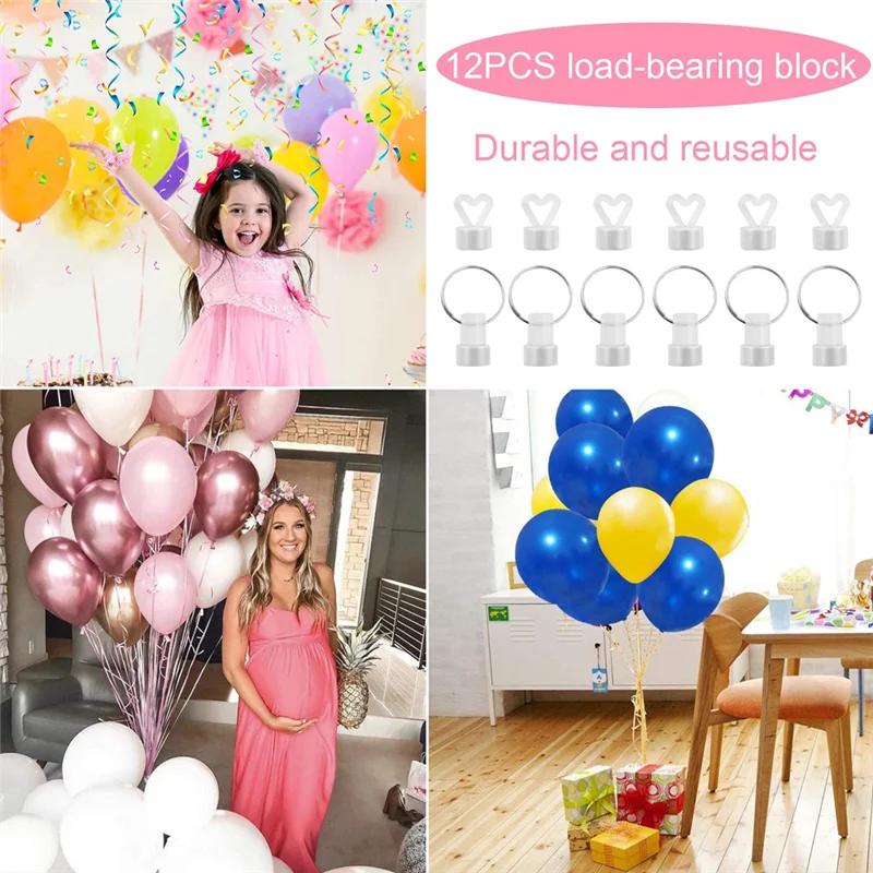Pesas de plástico para globos de helio, juego de 16 piezas, para boda y cumpleaños