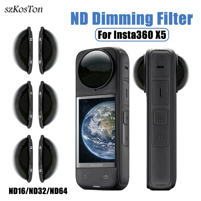 

For Insta360 X5 ND Filters ND16 ND32 ND64 Cinematic Motion Blur Tempered Glass Filter For Insta 360 X5 Action Camera Accessories
