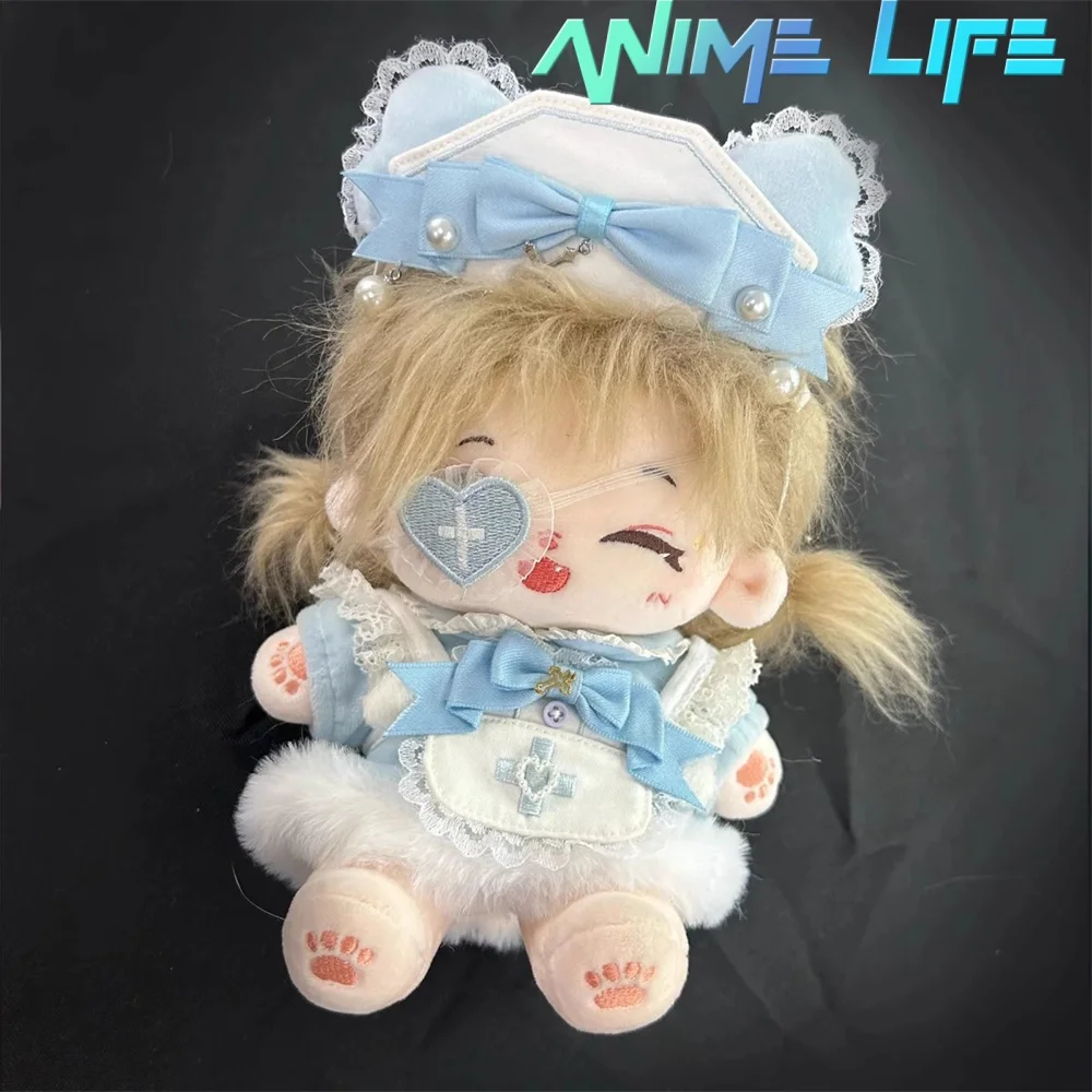 Original Lolita Puppy Nurse Suit For 20cm Doll Toy Pink Blue Clothes Costume Cosplay Kids Gift Cute XM