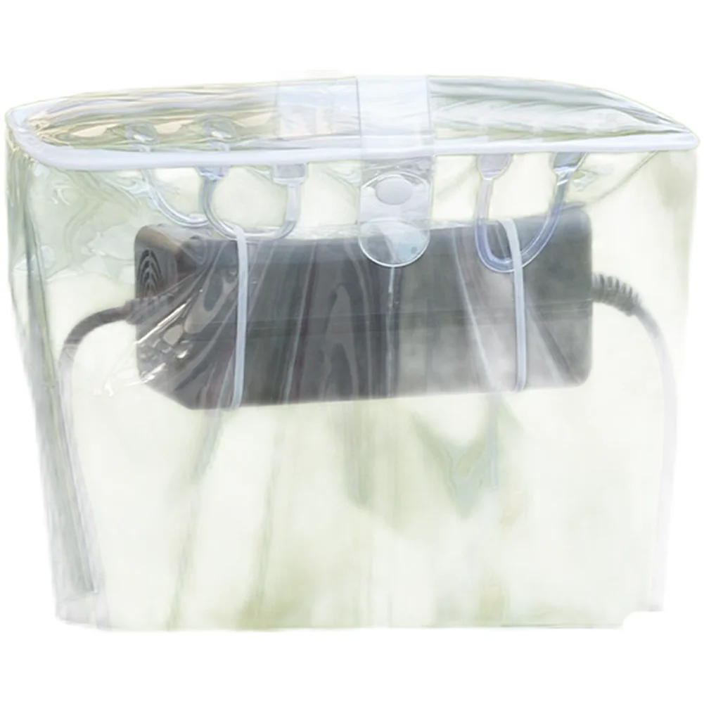 

Прозрачный чехол из ПВХ для электрического зарядного устройства с герметичным верхом и широким нижним отверстием для циркуляции воздуха, 23x17x12 см