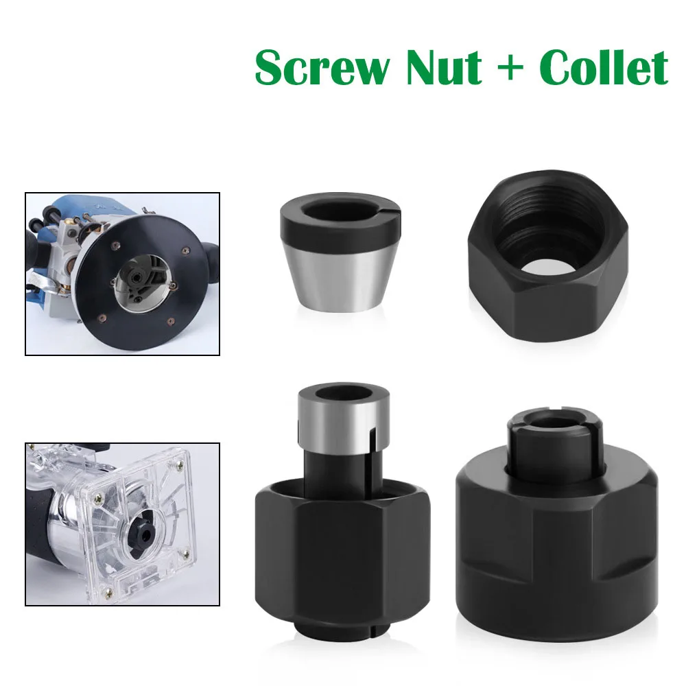 M15 타각기 척 너트 탄소강 전기 라우터 밀링 커터 액세서리, 목공 C 너트 콜릿, 6mm, 6.35mm, 8mm