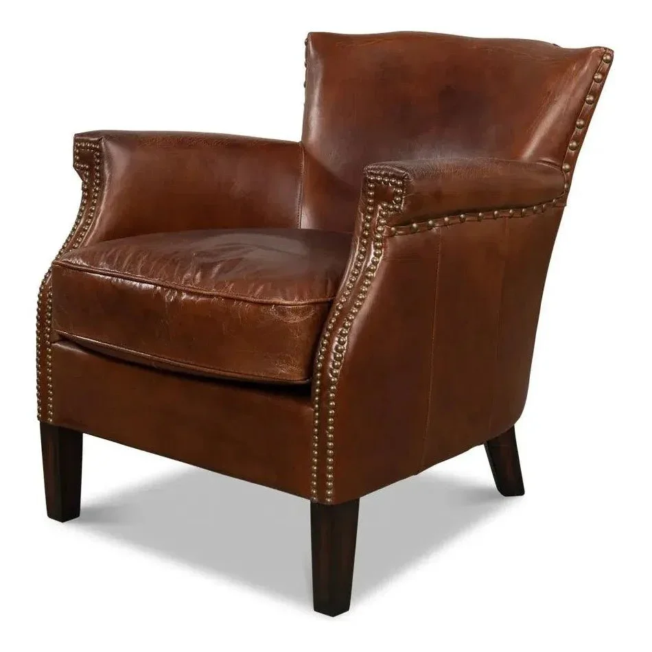 

Pilot retro industrial style luxury leather cool back chair loft style bedroom dining villa retro back sofa