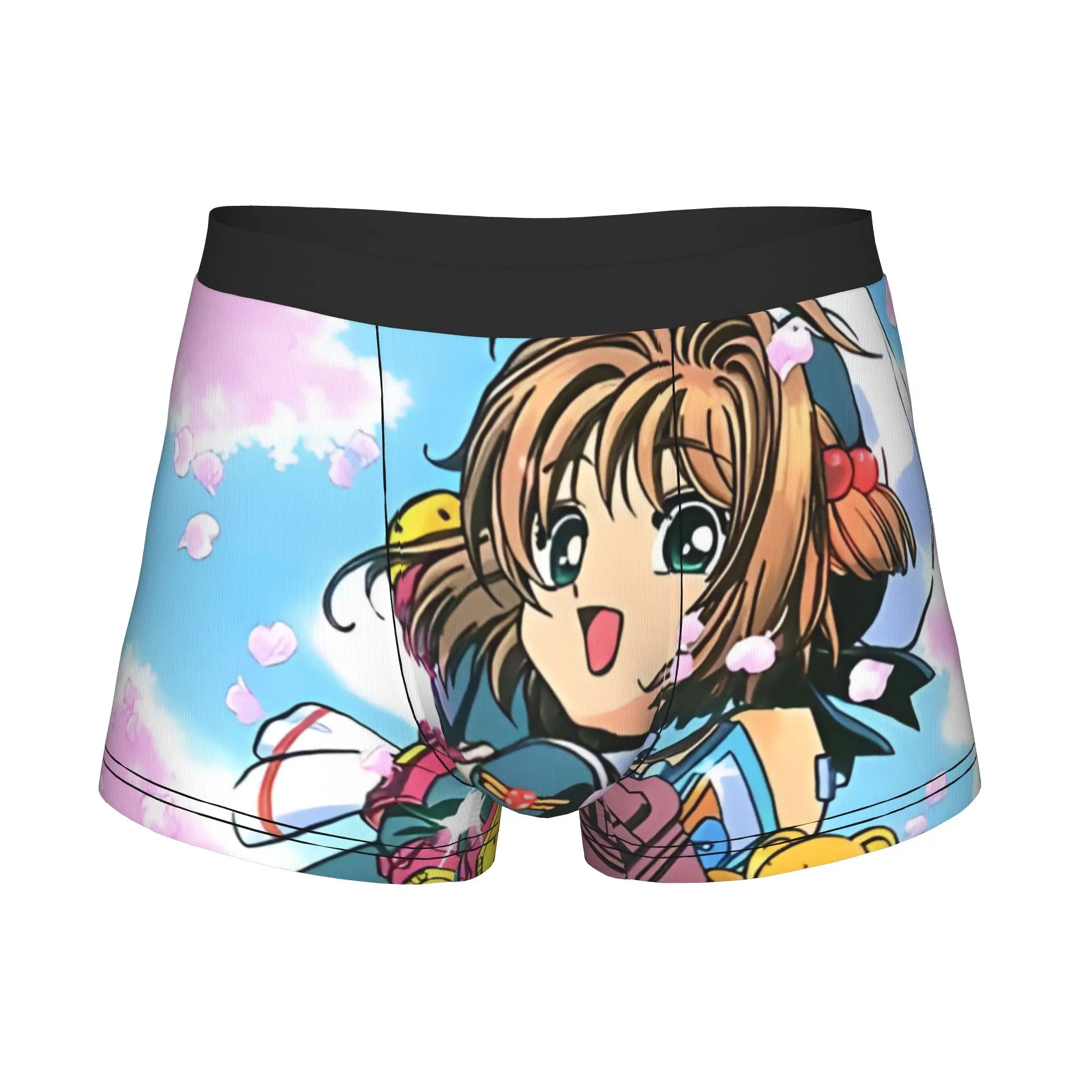 Sakura Magic Rollerblades Bandai Cardcaptor Sakura Underpants Breathbale Panties Man Underwear Print Shorts Boxer Briefs view 3
