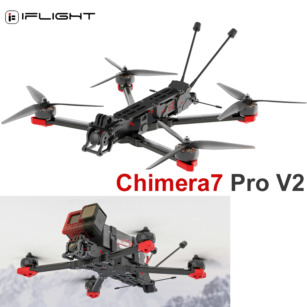 

iFlight Chimera7 Pro V2 HD DJI O3 Air Unit 6S 7.5inch Analog FPV BNF Drone BLITZ F7 FC/ BLITZ 55A 4In1 32Bit ESC/ XING 2809