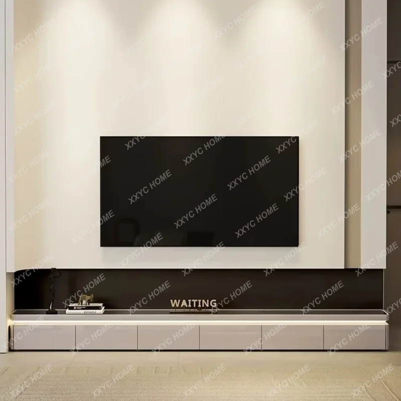 XX floor TV cabinet light luxury high sense modern simple ultra-thin cream style living room