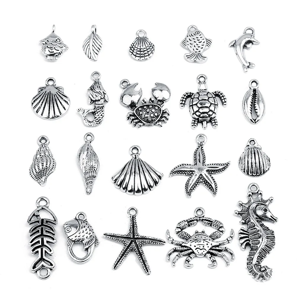 

Retro Dangle Charm Marine Alloy Pendant Conch Jewelry Diy Hanging Ornaments Earrings Decorative Hair Accessories Key Chain