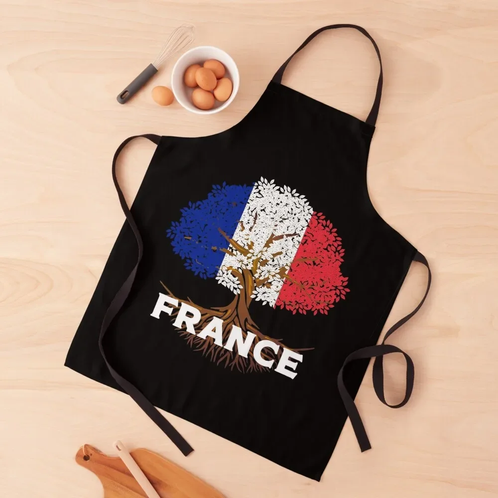 

France Flag Tree Apron chefs Manicurists for women halloween barber men Apron