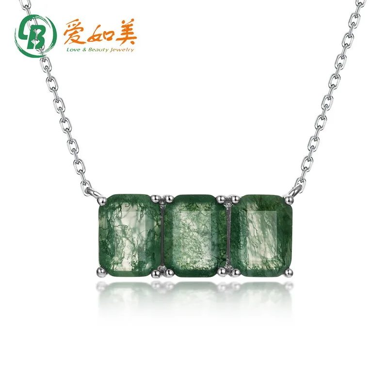 

Simple Geometric Natural Agate Necklace for Women, 18K Gold, PT950 Platinum, Silver Plated with 7 Layers of Gold Necklace