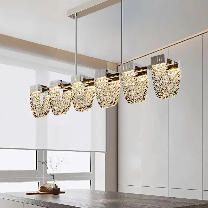 Luxury Postmodern K9 Crystal LED Pendant Light Creative Restaurant Villa Lobby Bedroom Chandeliers Home Decor Indoor Lamp Design