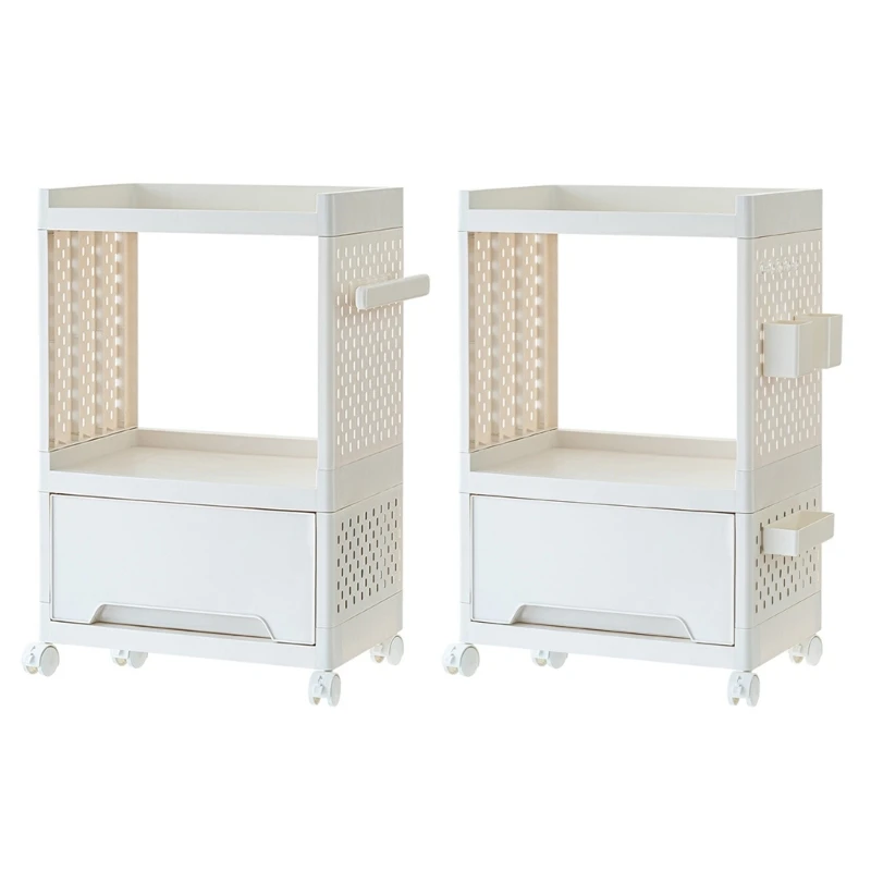 

Convenient Multi Layer Storage Rack Portable White Storage Holder Rack With Sturdy Construction And Smooth