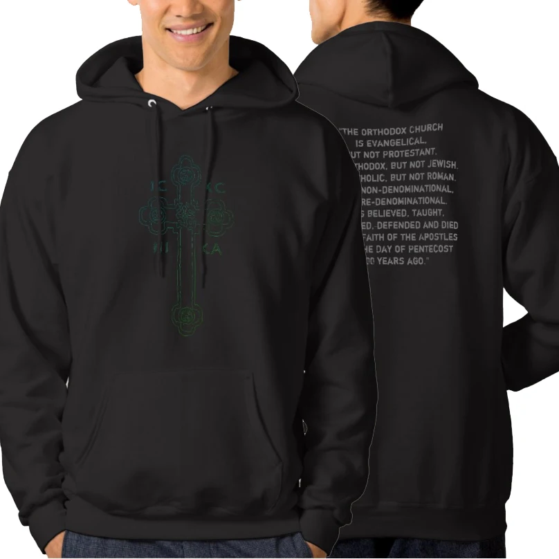 

Greek Acronym "ICXC NIKA" Orthodox Church Cross Pullover Hoodie New 100% Cotton Comfortable Casual Mens Clothing Streetwear