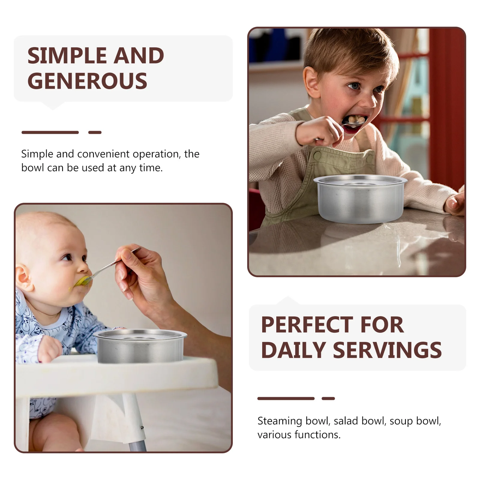 

Крышка чаши для приготовления на пару из нержавеющей стали, идеально подходит для яиц на пару, рисовых булочек, супа, детского питания, кухонная посуда для дома, кемпинга, улицы