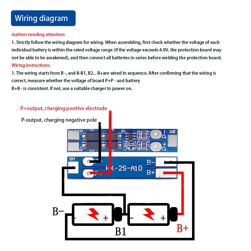 2S 18650 lithium battery pack protection board 7.4V8.4V8A polymer battery anti overcharge and over discharge charging board image 5