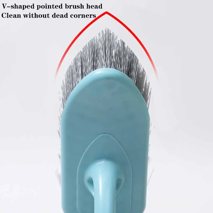 Long handled cleaning brush, floor brush, gap brush, multi-functional cleaning tool for household bathroom hard bristles 1PC