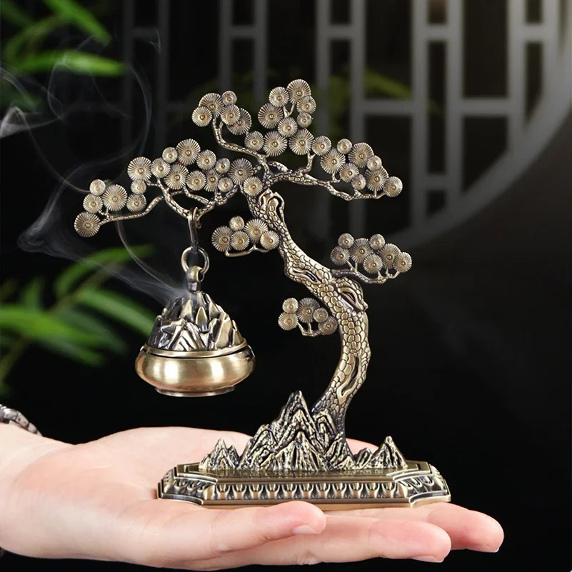 Welcome Pine Chinese Aromatherapy Ornaments Home Indoor Creative Incense Burner Sandalwood Hanging Burner Incense Tea Ceremony