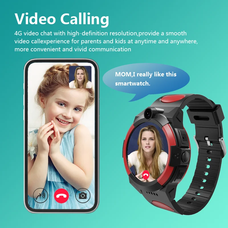 4G KidsSmart Watch GPS tracking location camera Phone call children smartwatch VideoCall App Control