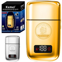 Original Kemei Metal 5-Speed Electric Shaver For Hair Beard Rechargeable Bald Shaving Machine For Men Fade Finishing Tool Shaper
