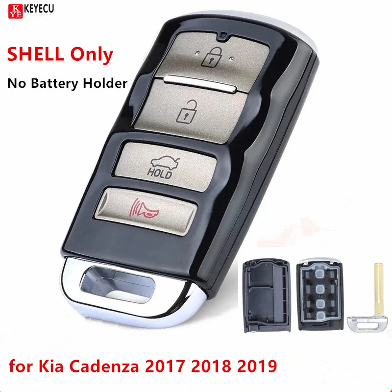 Keyecu New Smart Remote Car Key Shell Case 4 Button Replacement for Kia Cadenza 2017 2018 2019 TQ8-FOB-4F10