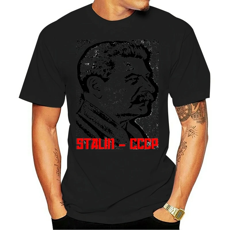 Joseph Stalin - New Black Ringer Cotton Tshirt