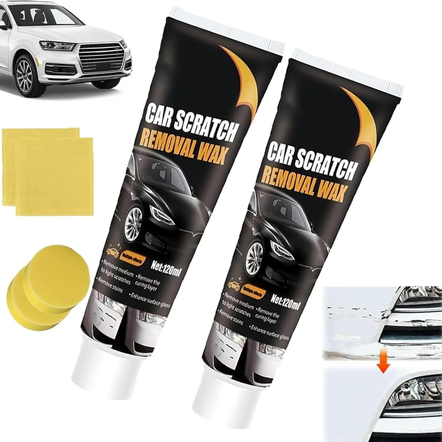 Car Scratch Repair Paste New Car Scratch Remover for Vehicles Premium Scratch Remover Kit with Wipe Sponge for Vehicles