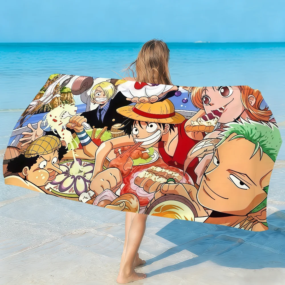 Anime O-ONE P-PIECE Towel Quick Drying Beach Towels Are Suitable For Swimming Pools Camping Yoga And The Gym