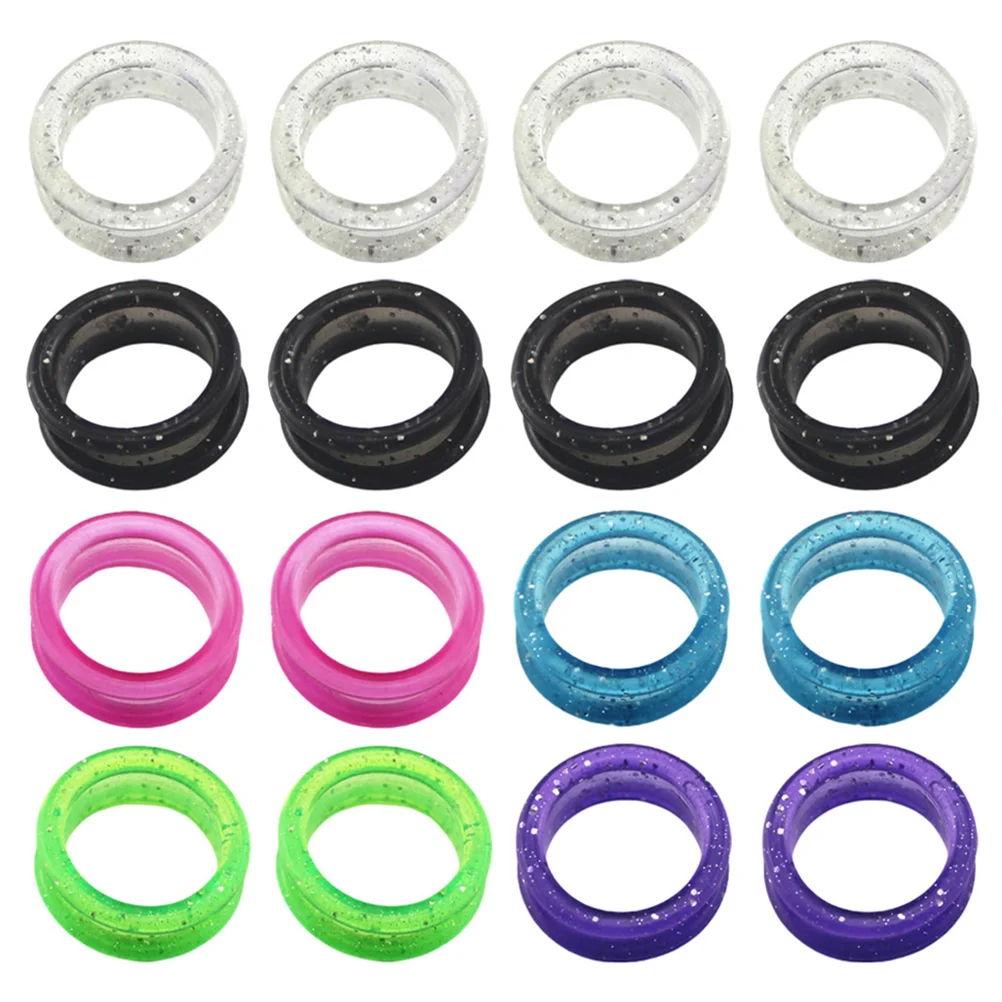 

16 Pcs Scissors Silicone Ring Pets Finger Hairdressing Non-skid Handheld Cover Grooming Loops The