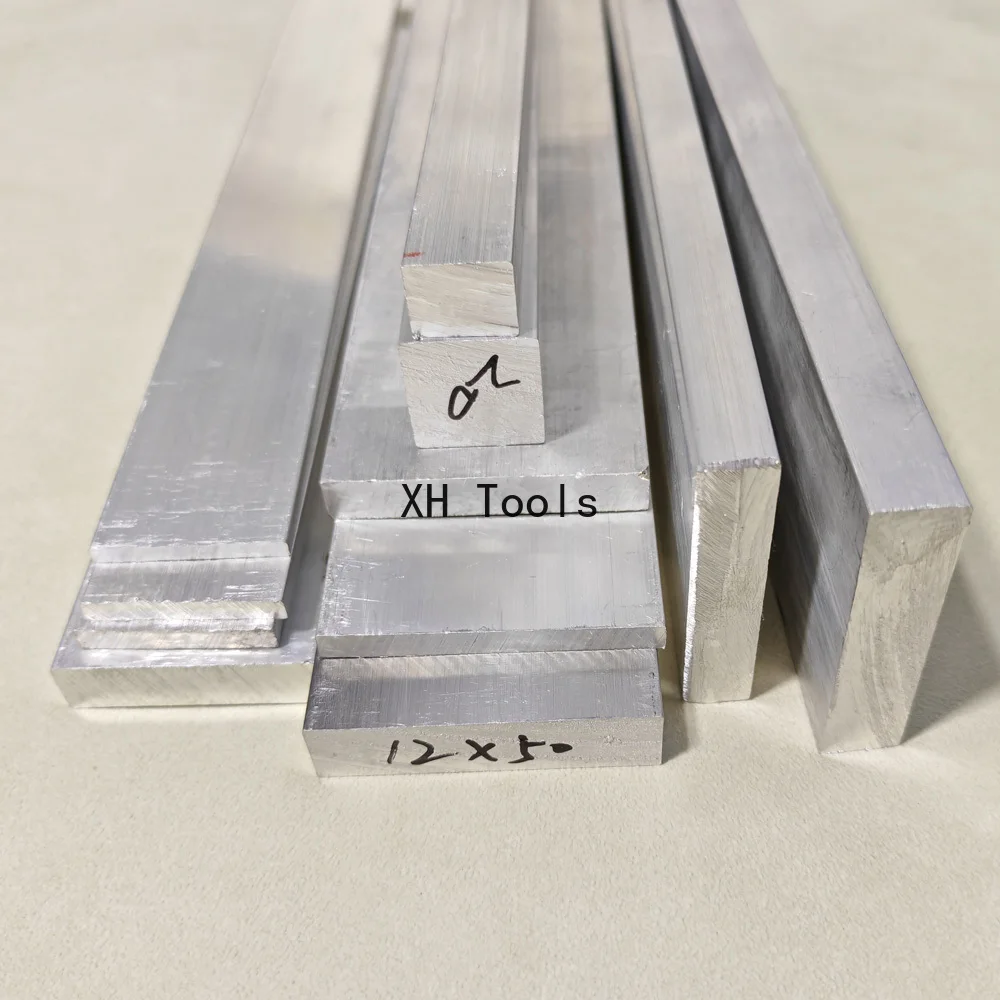 Aluminum Flat Bar Sheet Thickness 3-90mm, Width 10-100mm,Aluminium Alloy Plate Metal Solid Square Bar Rod Customized Length